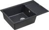 Мойка кухонная Paulmark PM317850-BLM черный металлик + Смеситель Paulmark Logas Lo213021-418 для кухонной мойки, черный металлик фото 3