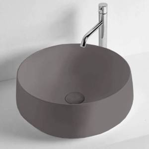 Раковина Kerasan F10 460489 накладная, стальной матовый