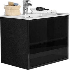 Тумба для комплекта AQUATON Римини New 60 черный глянец