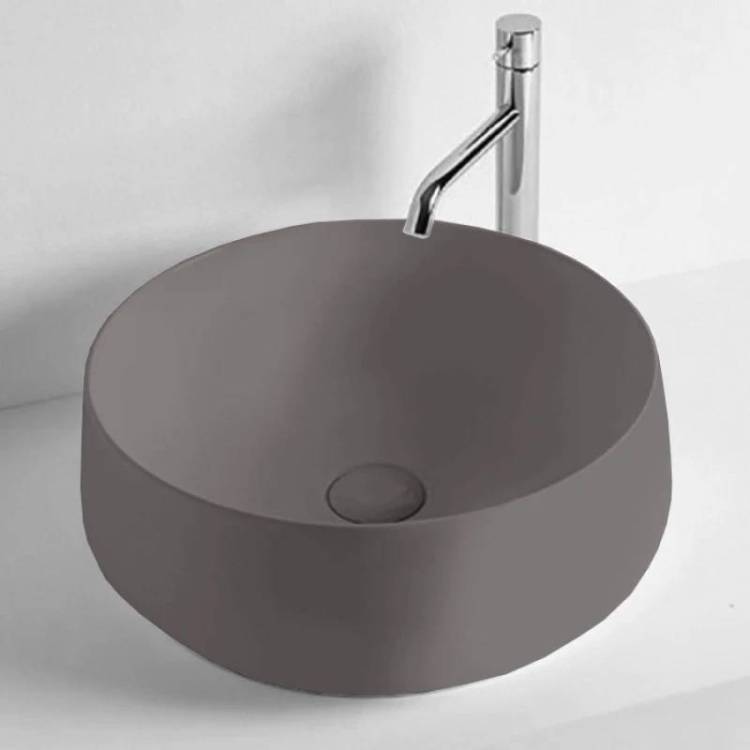 Раковина Kerasan F10 460489 накладная, стальной матовый