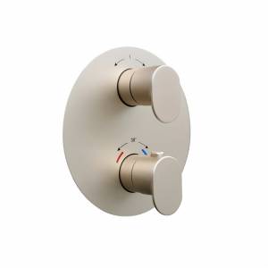 Смеситель для душа Kerama Marazzi Ole (Оле) 67638EKM.M0.071 с регулировкой температуры, золотой атласный