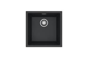 Мойка кухонная Alveus Granital Omni 20 1150049 Deep Black-G90 с сифоном, 45x45