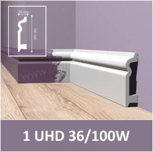 Плинтус под покраску Solid 1 UHD 36/100W 2000x100x25