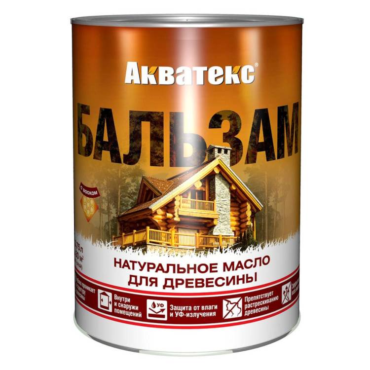 Масло для древесины Акватекс Бальзам бесцветный 2.2 л