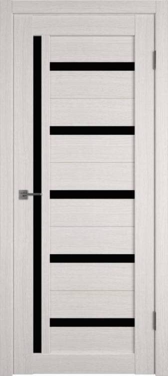 Межкомнатная дверь Владимирская Фабрика Дверей Atum 18 Bianco стекло Black Gloss 700x2000