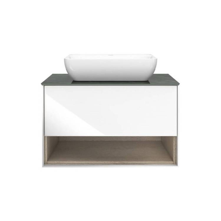 Тумба под раковину Kerama Marazzi Plaza Modern PLB.M.80.1\WHT подвесная 80 белый 1 ящик + полка