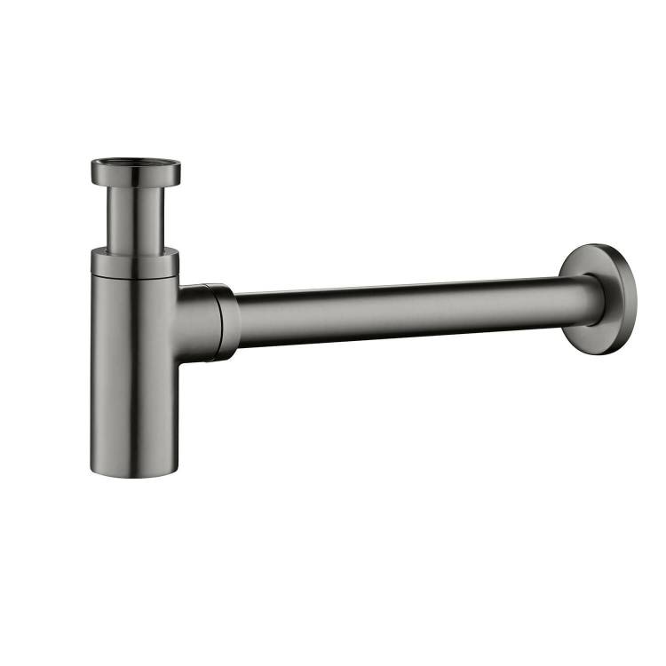 Сифон для раковины Aquatek AQ6012BGM черный хром шлифованный