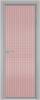 Межкомнатная дверь Profil Doors 1 AV цвет профиля Серебро, стекло безопасное 6 мм мору розовое 600x2000