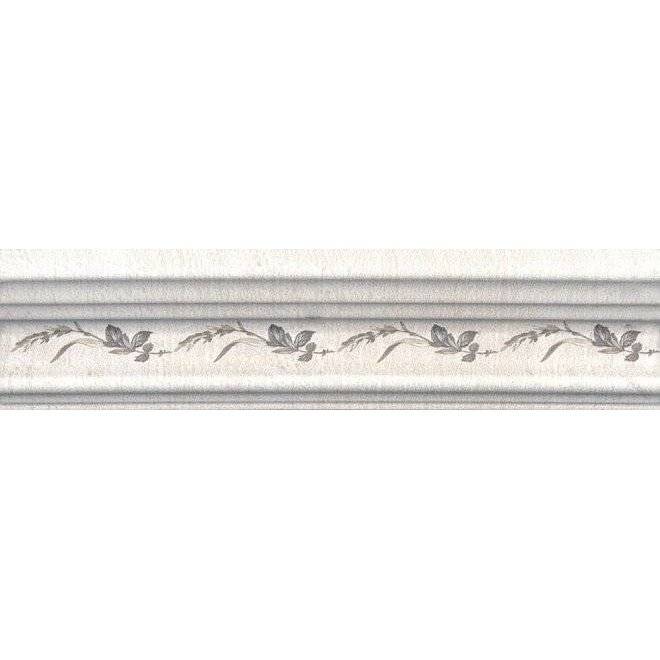 Бордюр Kerama Marazzi Кантри Шик BLB028 Белый Декорированный 5x20