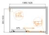 Душевой уголок Cezares Molveno MOLVENO-AH-11-140/100-C-Cr-IV профиль хром глянцевый, стекло прозрачное, 140x100x195 фото 5
