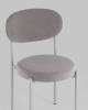 Набор из 4 стульев Stool Group Бриф SN AV 477-C82-7004-K X4 серый каркас светло-серый муар, велюр фото 8