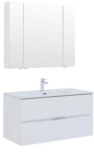Мебель для ванной Aquanet Алвита New 100 274205 белый матовый, 1382x1010x460