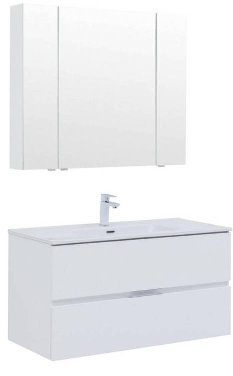 Мебель для ванной Aquanet Алвита New 100 274205 белый матовый, 1382x1010x460