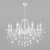 Подвесная люстра Eurosvet Veletta 10108/8 белый/прозрачный хрусталь Strotskis
