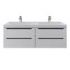 Тумба под раковину Uperwood Tanos 2910203303 подвесная, двойная, 4 ящика, белая, графит, 120 см