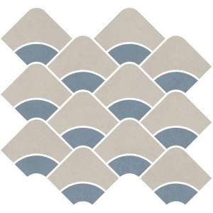 Декор Kerama Marazzi Таделакт KMD2HID005BR Наборный Бежевый Светлый, Синий Светлый Матовый Обрезной 28x30