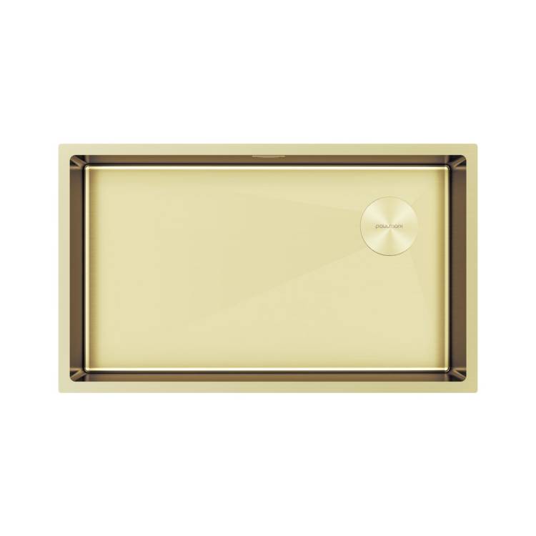 Мойка кухонная Paulmark Next-Skew 74 Uni PM887444-LG Светлое Золото, 74x44