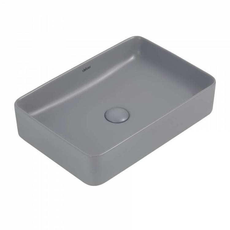 Раковина Abber Rechteck AC2207MG 50 см, серая матовая