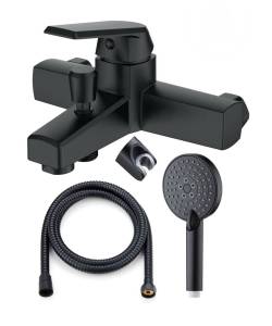 Смеситель для ванны OneLife P02-300B,черный