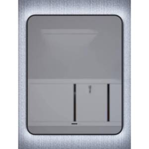 Зеркало Uperwood Modul 3049345671 с подсветкой, бесконтактный сенсор, антизапотевание, холодная подсветка, черное, 65x80 см