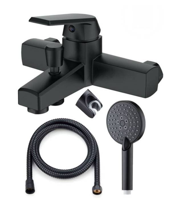 Смеситель для ванны OneLife P02-300B,черный