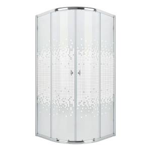 Душевая перегородка Niagara Eco NG-1001-14 профиль хром, стекло матовое, 87.5x87.5x190