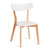 Стул Tetchair Claire 21281 белый, натуральное дерево