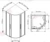 Душевой уголок AvaCan HB80 профиль черный, стекло тонированное, 80x80x195 фото 11