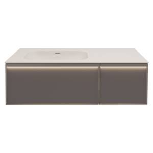Тумба под раковину Vincea Elise 1200 VMC-4EL120MG-L подвесная, серый матовый