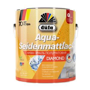 Эмаль для дерева и металла акриловая Dufa Aqua-Seidenmattlack полуматовая белая 0.75 л