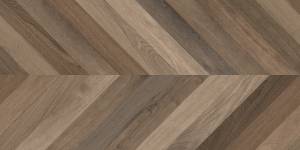 Керамогранит Laparet Wood Latina Brown Chevron M коричневый матовый карвинг 60x120