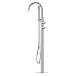 Смеситель для ванны Abber Wasser Kreis AF8115BST напольный, брашированная сталь