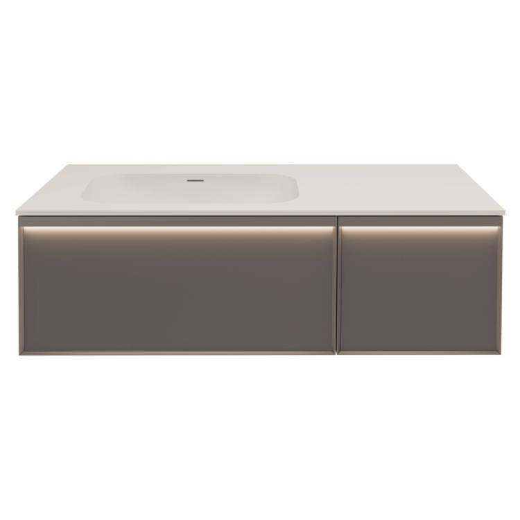Тумба под раковину Vincea Elise 1200 VMC-4EL120MG-L подвесная, серый матовый