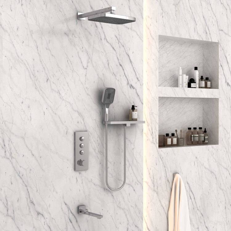 Душевой комплект Vincea VSFW-431T1RCH встраиваемый, термостатический, хром