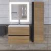 Тумба с раковиной Uperwood Barsa 2930205645 подвесная, черная, дуб сонома, 60 см фото 7