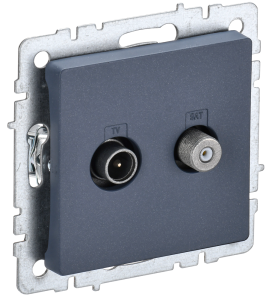 ТВ-розетка TV+SAT IEK Brite BR-AF20-O-K35 маренго