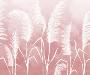 3D Фотообои Artegrafico «Колосья на небесном фоне в красных тонах» NJ-032 акварель