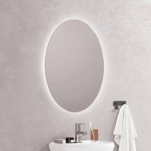 Зеркало Corozo Овал SD-00001556 с подсветкой, белое, 57x77 см
