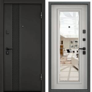 Входная стальная дверь Torex DELTA PRO PP 2030061 ПВХ Черная шагрень/ПВХ Бьянко 2030x860
