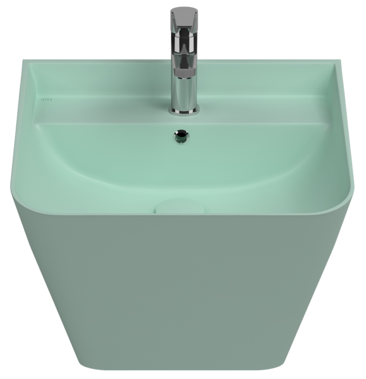 Раковина Isvea Sott'Aqua 10SQ37002SV-2T мятно-зеленый матовый, 50x42