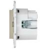 Розетка 1-местная с заземлением, шторками и USB Type С IEK Skandy SK-R14-16-U14-018-K10 бежевый фото 2