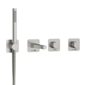 Душевой комплект Wasserkraft Tauber A6451.296.298.275.100.276 никель, встраиваемый, с изливом, с лейкой