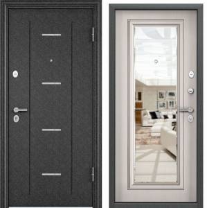 Входная стальная дверь Torex DELTA PRO MP 687770 Черный шелк/Лиственница белая (арт. ПВХ Лиственница белая) 2030x860