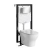 Комплект Wasserkraft Vils 56TLT.010.ME.BN03.H001 унитаз подвесной, белый, сиденье микролифт, с инсталляцией, кнопка никель
