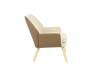 Кресло Stool Group Харви QH-8312K-WL 263-2+XC309-17 бежевый с коричневой экокожей, деревянные ножки фото 3