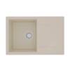 Кухонная мойка Lemark IMANDRA 760 9910026 врезная прямоугольная с крылом из кварцгранита бежевый
