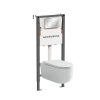 Унитаз с инсталляцией Ceramica Nova Ulma (Ульма) CN4006_121002CH безободковый, сиденье микролифт, кнопка хром глянцевый