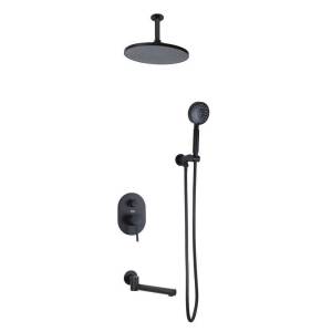 Душевой комплект Bronze de Luxe Scandi 14582/1B черный матовый