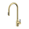Смеситель для кухни Paulmark Universal Un213880-LG с выдвижным изливом, светлое золото