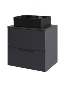 Тумба с раковиной Agger Свит SWE600ETGR-ST-1475B графит матовый, 60 см